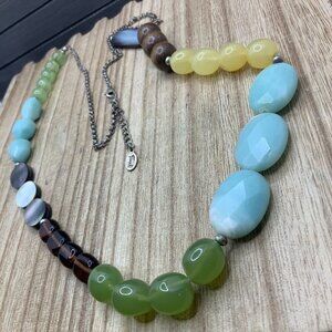 Fossil Multi Colored Beaded Necklace